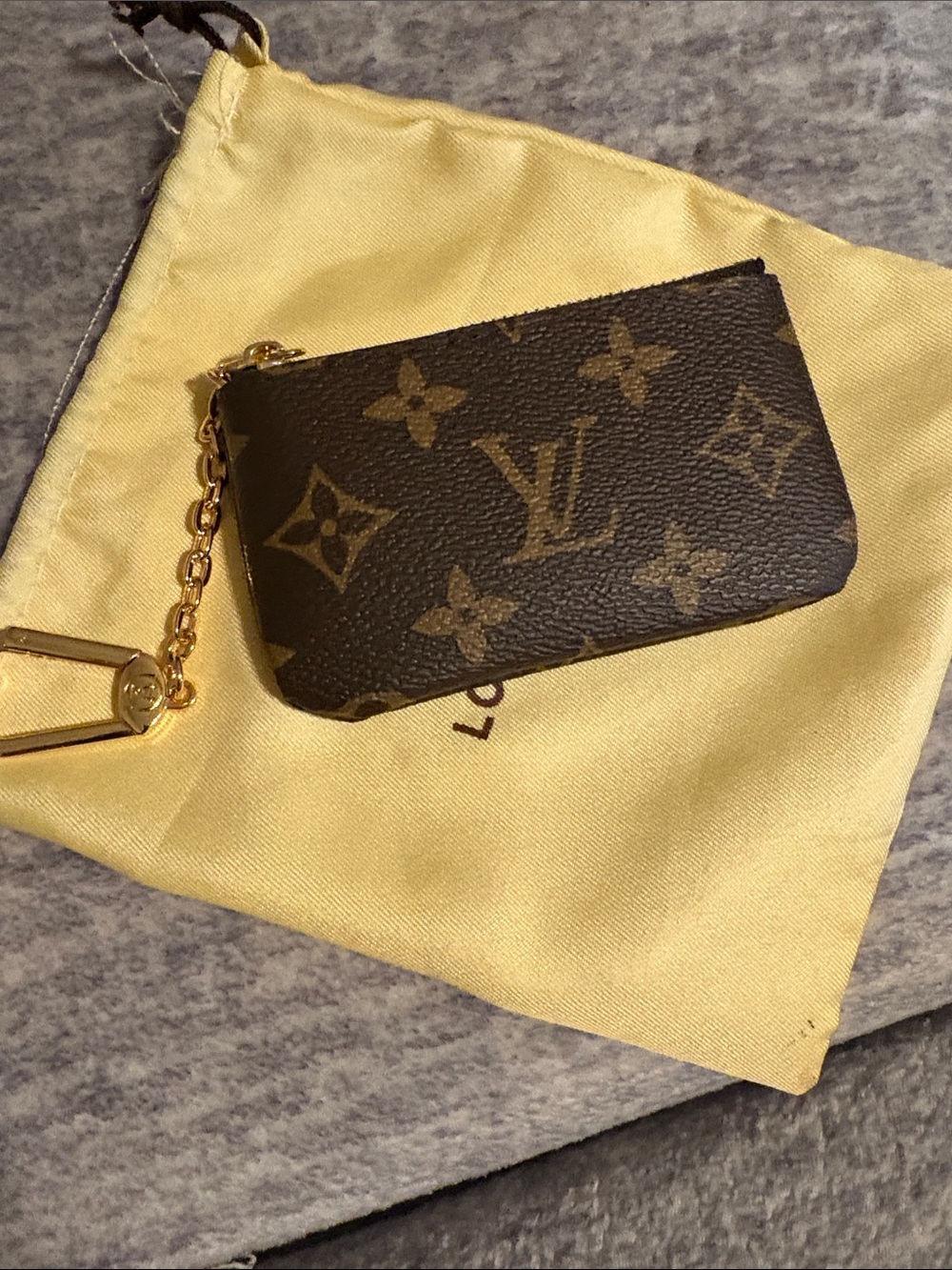 Monogrammed pouch key chain 🔑